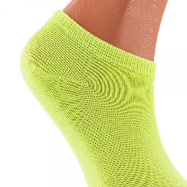 Σετ 3 ζευγάρια παιδικές κάλτσες  φούξια μωβ ανοίχτο πράσινο, 7 - Kalapod.gr